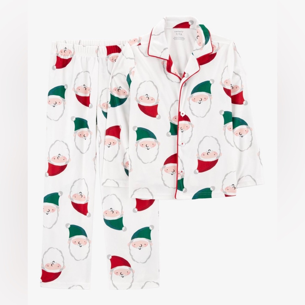Carter’s Christmas Santa family look pajamas. Size 4